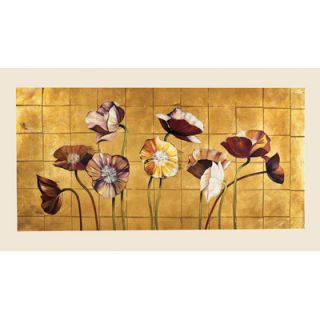Bassett Mirror Golden Tile Poppies Wall Art