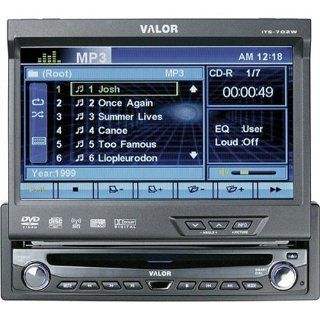 Valor ITS 702W 7 Inch In Dash DVD Monitor with Camera Input  Valor Car Audio Receiver 