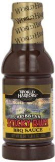 World Harbor, Caribbean BBQ Sauce Sticky Rum, 19 Ounce (Pack of 6)  Barbecue Sauces  Grocery & Gourmet Food
