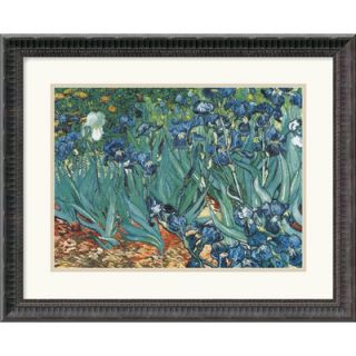 (Irises) by Vincent Van Gogh Framed Fine Art Print   17.18 x 21.18