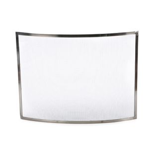 Uniflame Corporation Single Panel Curved Pewter Fireplace Screen