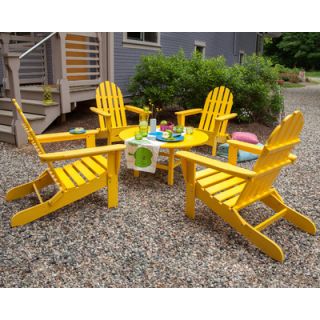 POLYWOOD® Classic Folding Conversation 5 Piece Adirondack Seating