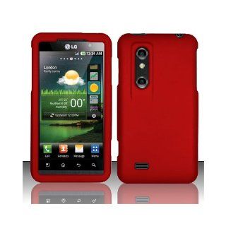Red Hard Cover Case for LG Thrill 4G P925 Cell Phones & Accessories