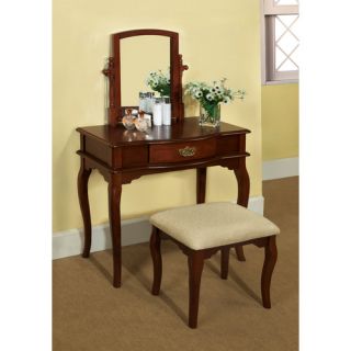 Coreen Vanity Table with Matching Stool