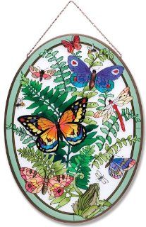Joan Baker Designs APM707 Botanical Glass Art Panel, 14 1/4 by 19 1/4 Inch   Suncatchers
