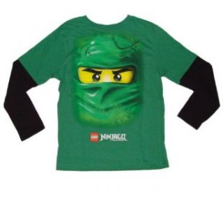 Lego Ninjago Lloyd the Green Ninja Boys Long Sleeved T shirt (4 20) (6, Green) Clothing