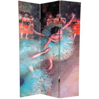 Oriental Furniture 70.88 x 63 Double Sided Works of Monet 4 Panel