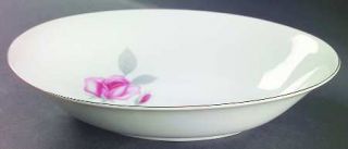 Seyei Enchantment 10 Oval Vegetable Bowl, Fine China Dinnerware   Pink Roses,Gr