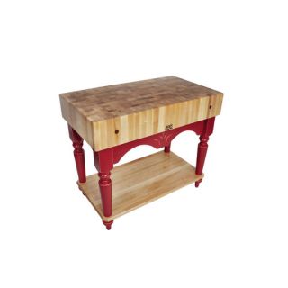 American Heritage Calais Prep Table with Butcher Block Top