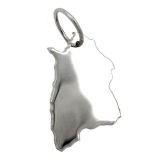 Pendant outline state germany silver 925 DE NO Jewelry