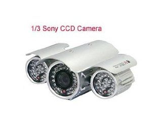 SYL 727 NTSC System 1/3 "Sony CCD 108 IR LED for night vision 420TVL Water Resistant Surveillance Camera (Silver)  Complete Surveillance Systems  Camera & Photo