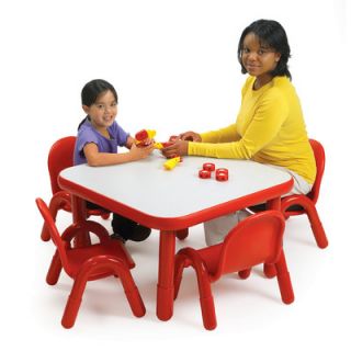 Angeles 5Square Baseline Preschool Table and Chair Set in Candy Apple