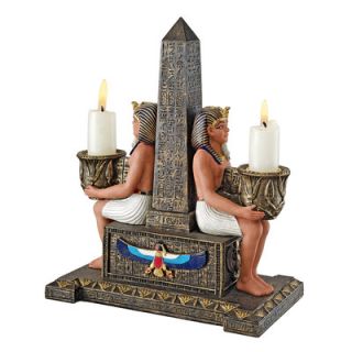 design toscano temple obelisk double candle holder