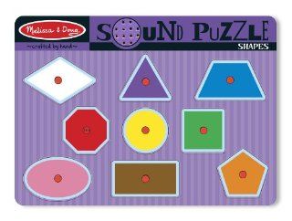 2 Item Bundle Melissa & Doug 728 Shapes Sound Puzzle + Free Activity Book Toys & Games