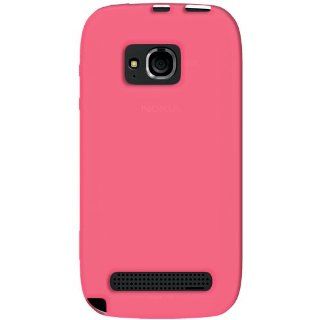 Amzer Silicone Skin Jelly Case Cover for Nokia Lumia 710, T Mobile Nokia Lumia 710   Retail Packaging   Baby Pink Cell Phones & Accessories