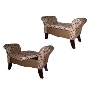 ORE Furniture Upholstered Storage Settee