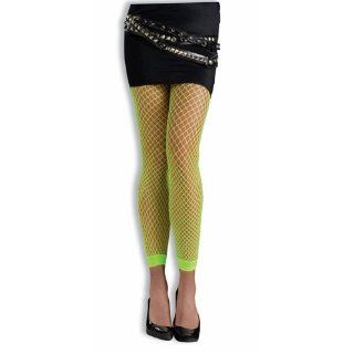Neon Green Footless Fishnet Stockings Adult Clothing