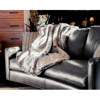Posh Pelts Chinchilla Faux Fur Acrylic Throw Blanket with Double Sided