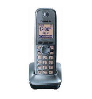 Panasonic KX TGA410M DECT 6.0 Accessory Handset with Caller ID in Metallic Gray for KX TG4132M, KX TG4133M, KX TG4134M, KX TG4132N, KX TG4133N, KX TG4134N, KX TG6591T, KX TG6592T, KX TG6632B, KX TG6633B, KX TG6641B, KX TG6643B, KX TG6644B, KX TG6645B, KX T