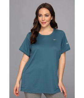 Nike Extended Size S/S Miler Womens Short Sleeve Pullover (Blue)