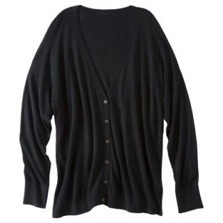 Pure Energy Womens Plus Size Long Sleeve Cardigan Sweater   Black X