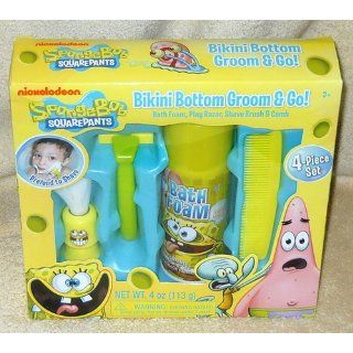 SpongeBob SquarePants Bikini Bottom Groom & Go Set   Bath Foam, Play Razor, Shave Brush, Comb  Bath Products  Beauty
