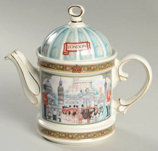 Sadler London Heritage Teapot & Lid, Fine China Dinnerware   Various Scenes Of L