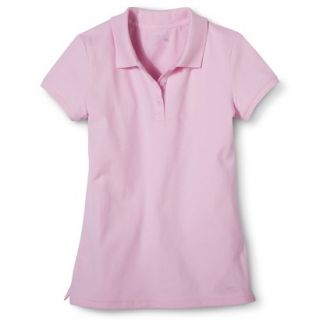 Cherokee Girls School Uniform Short Sleeve Pique Polo   Woodrose S