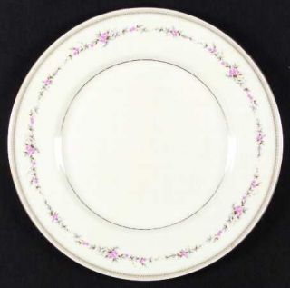 Mikasa Millbrooke Dinner Plate, Fine China Dinnerware   Bone,Pink Flowers,Blue &