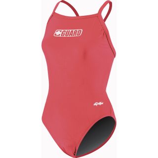 Dolfin Guard Solid V 2 Back Swimsuit Womens   Size 38, Red Guard (9942L G 25G 