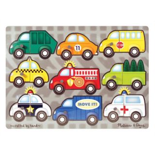 Vehicles Mix N Match Wooden Peg Puzzle