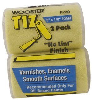 Wooster Brush R730 3 Tiz Foam Roller Cover, 1/8 Inch Nap, 2 Pack, 3 Inch   Paint Rollers  