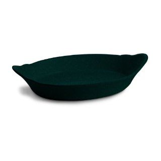 Tablecraft CW1720 1.3 Qt. Black with Green Speckle Oval Au Gratin Dish Kitchen & Dining