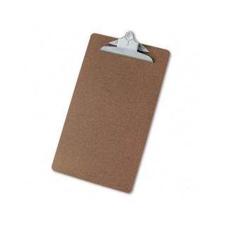 Hardboard Clipboard, Nickel Plated Clip, 9x12 1/2, Brown