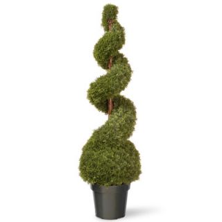 National Tree Co. Cedar Spiral Tree with Ball in Green Pot