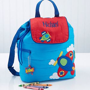 Personalized Boys Backpack   Airplane
