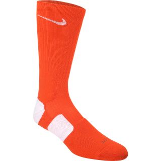 NIKE Womens Dri FIT Elite Basketball Crew Socks   Size Medium, Orange/white