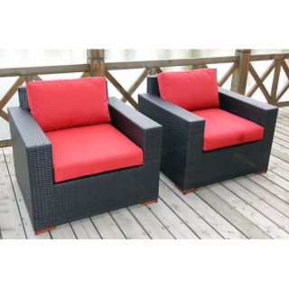 Pasadina Deep Seating Chair with Cushions (Set of 2)