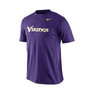 NIKE Mens Minnesota Vikings Dri FIT Hypercool Speed Short Sleeve T Shirt  