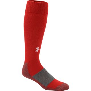 UNDER ARMOUR Youth HeatGear Performance Over the Calf Socks   Size Small, Red