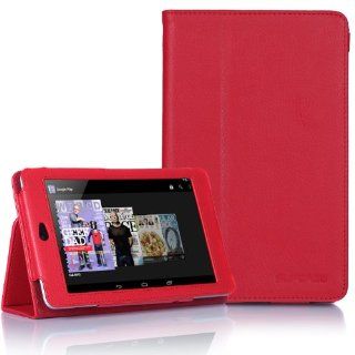 Supcase Google Nexus 7 Tablet Slim Fit Leather Case(Red) with Stand   Black, Sapphire Blue, Green, Purple, Light Blue, Deep Pink, Deep Blue, Red, Pink, Yellow, White Computers & Accessories