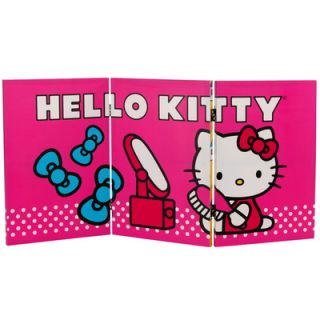 Oriental Furniture Tall Double Sided Hello Kitty Vanity Canvas Room