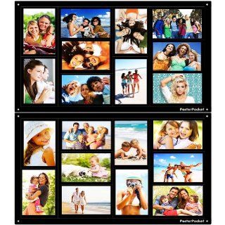 20 Opening Photo Collage Display "Black" 4x6 Picture Gallery Home Decor   For Photography, Kids Room, Schools, Teenagers, & Dorm Room   Affordable Way To Show Off Your Memories   Picture Frame Sets