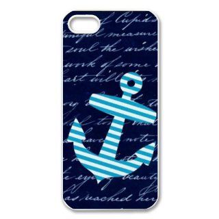 Custom Navy Sailor Anchor Personalized Cover Case for iPhone 5 5S LS 99 Cell Phones & Accessories