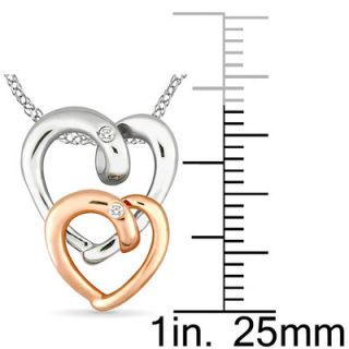 Amour White and Pink Gold Rope chain Round cut A Quarter Carat of