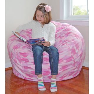 Pink Camouflage Anti Pill Fleece Bean Bag Chair