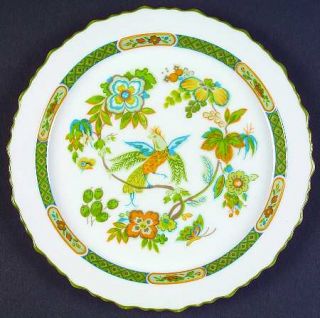 Sango Jade Garden Salad Plate, Fine China Dinnerware   One World,Bird,Floral,Gre