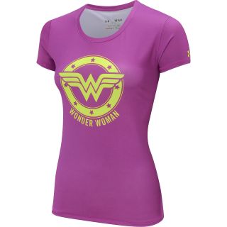 UNDER ARMOUR Womens Alter Ego Wonder Woman Fitted Short Sleeve T Shirt   Size