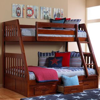 Discovery World Furniture Weston Twin over Full Bunk Bed with Built In