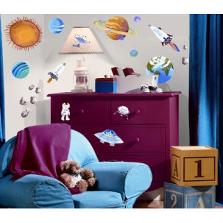 Room Mates 35 Piece Outer Space Peel and Stick Wall Sticker
